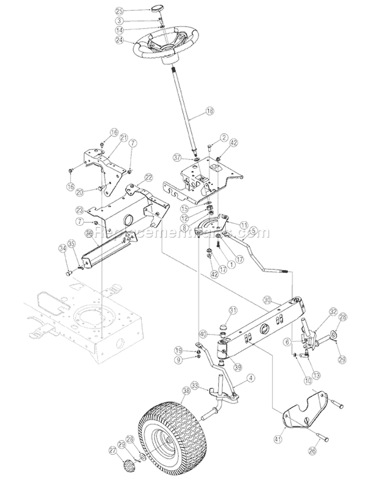 Page H Diagram and Parts List for 13AP605H755 2006 Yard Man Lawn Tractor